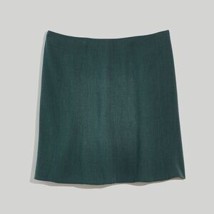 NWOT Madewell Plus Side-Zip Mini Skirt - 18W - Dark Palm Green